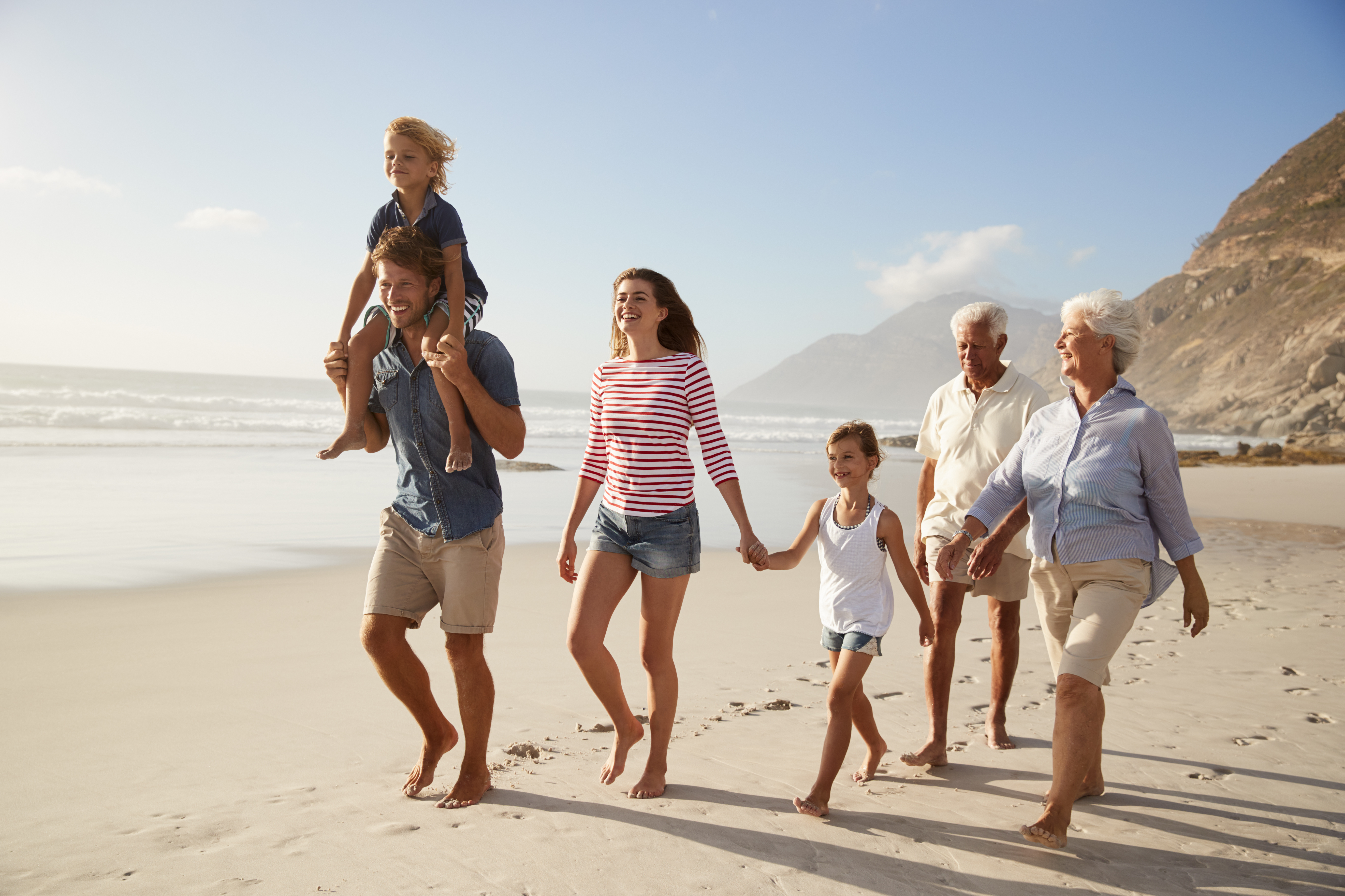 Family on the beach